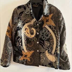 Vintage Alex Kim Embroidered Jacket size medium